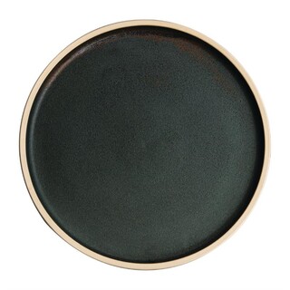 photo 1 assiettes plates bord droit vert bronze olympia canvas 25 cm