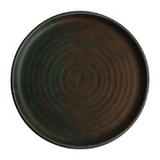 Photo 1 matériel référence FA324: Assiettes plates vert bronze Olympia Canvas 26,5 cm (Lot de 6)