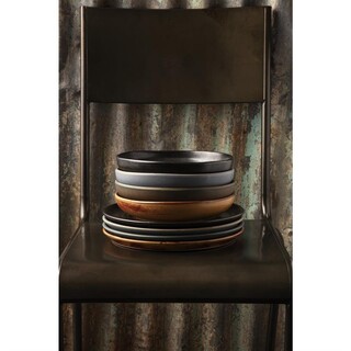 photo 3 assiettes plates vert bronze olympia canvas 26,5 cm (lot de 6)
