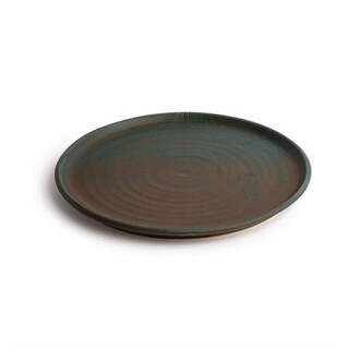 photo 4 assiettes plates vert bronze olympia canvas 26,5 cm