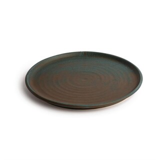 photo 4 assiettes plates vert bronze olympia canvas 26,5 cm (lot de 6)