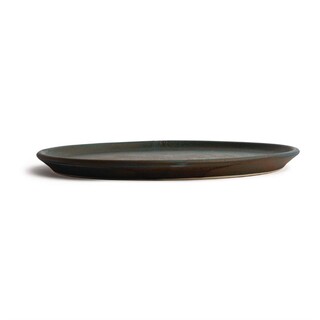 photo 6 assiettes plates vert bronze olympia canvas 26,5 cm (lot de 6)
