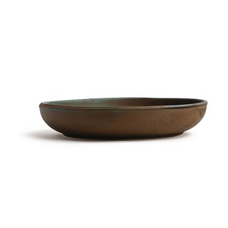 photo 6 assiettes creuses calottes vert bronze olympia canvas 23 cm (lot de 6)