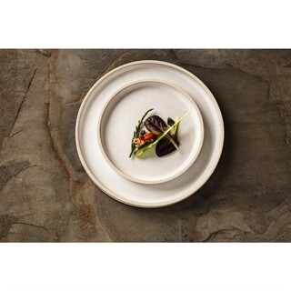 photo 5 assiettes plates bord droit blanc murano olympia canvas 18 cm