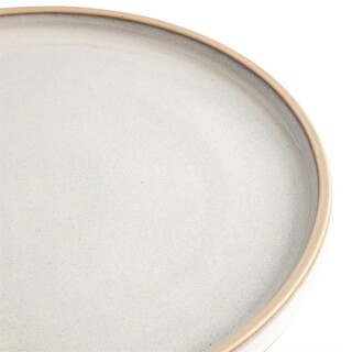 photo 5 assiettes plates bord droit blanc murano olympia canvas 25 cm