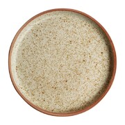 Photo 1 matériel référence FA335: Assiettes plates bord droit beige moucheté Olympia Canvas 18 cm (Lot de 6)