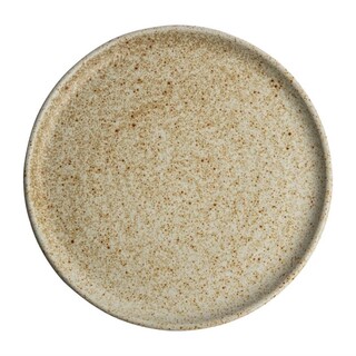 photo 1 assiettes plates beige moucheté olympia canvas 26,5 cm (lot de 6)