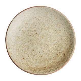 photo 1 assiettes coupes beige moucheté olympia canvas 27 cm (lot de 6)