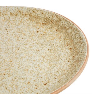 photo 5 assiettes coupes beige moucheté olympia canvas 27 cm (lot de 6)