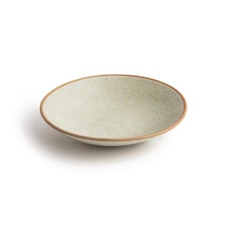 photo 3 assiettes creuses beige moucheté olympia canvas 20 cm (lot de 6)