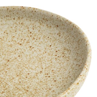 photo 6 assiettes creuses calottes beige moucheté olympia canvas 23 cm (lot de 6)