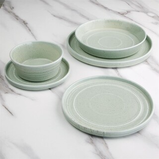 photo 2 assiette plate vert printanier olympia cavolo 18 cm