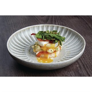photo 6 assiettes calottes olympia corallite grises 220mm (lot de 6)