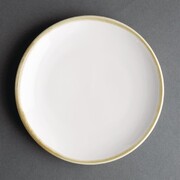 Photo 1 matériel référence FB980: Assiettes plates rondes couleur craie Kiln Olympia 178mm (lot de 6)