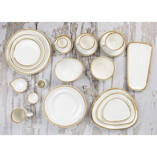 photo 3 assiettes plates rondes couleur craie olympia kiln 230mm (lot de 6)