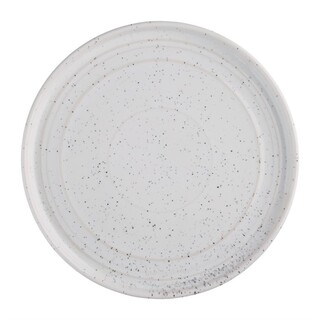 photo 2 assiettes plates rondes olympia cavolo blanc moucheté 220mm lot de 6