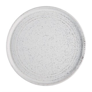 photo 2 assiettes plates rondes olympia cavolo blanc moucheté 270mm lot de 6