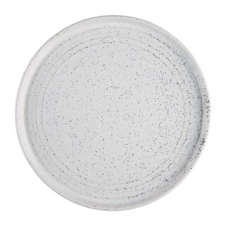 photo 1 assiettes plates rondes olympia cavolo blanc moucheté 270mm lot de 6