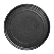 Photo 1 matériel référence FD908: Assiettes plates rondes texturées olympia cavolo noires 180mm lot de 6
