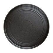 Photo 1 matériel référence FD910: Assiettes plates rondes texturées olympia cavolo noires 270mm lot de 6