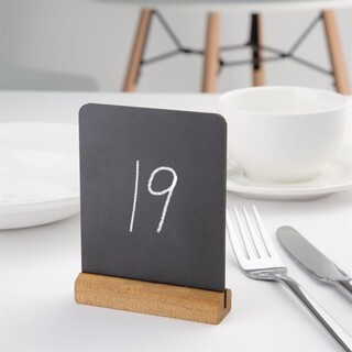 photo 5 mini ardoises de table élégantes olympia 100h x 80lmm lot de 4