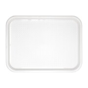 Photo 1 matériel référence GF995: Plateau fast food en plastique Olympia Kristallon blanc 345 x 265mm