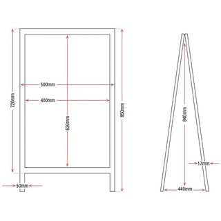 photo 2 panneau de trottoir olympia cadre en bois 850 x 500mm