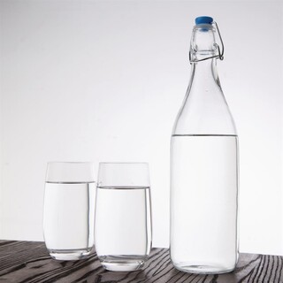 photo 6 bouteille d'eau en verre olympia 1l - lot de 6