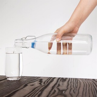 photo 7 bouteille d'eau en verre olympia 1l - lot de 6