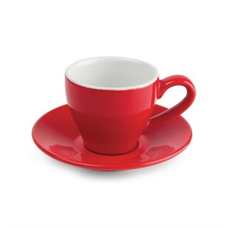 photo 2 soucoupe pour tasse espresso olympia rouge