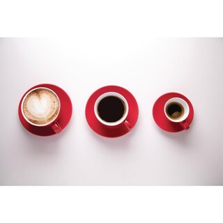 photo 3 soucoupe pour tasse espresso olympia rouge