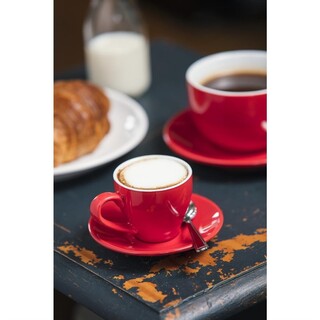 photo 4 soucoupe pour tasse espresso olympia rouge