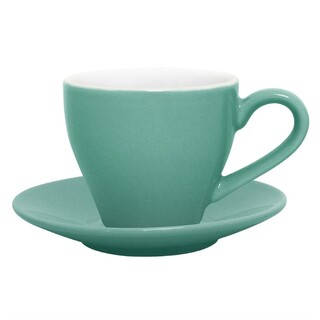 photo 2 soucoupe pour tasse espresso olympia verte (lot de 12)