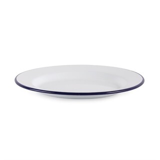 photo 3 assiette plate en acier émaillé olympia 245mm lot de 6