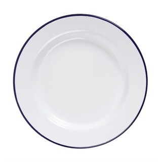 photo 5 assiette plate en acier émaillé olympia 245mm lot de 6