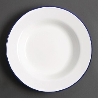 photo 2 assiette creuse en acier émaillé olympia 245mm lot de 6