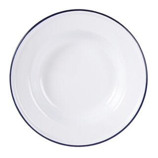 photo 5 assiette creuse en acier émaillé olympia 245mm lot de 6