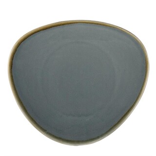 photo 1 assiette triangulaire couleur océan olympia kiln 280mm (lot de 4)