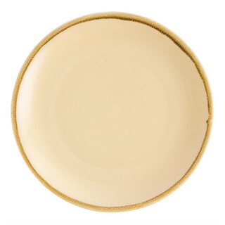 photo 1 assiette plate ronde couleur sable olympia kiln 280mm (lot de 4)