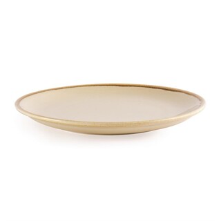 photo 2 assiette plate ronde couleur sable olympia kiln 280mm (lot de 4)