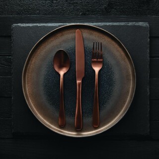 photo 2 fourchettess de table cuivre olympia cyprium - lot de 12