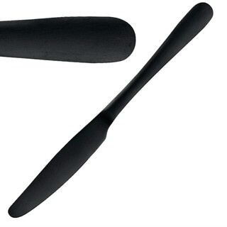 photo 1 couteaux de table noirs olympia etna - lot de 12