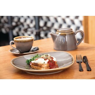 photo 5 soucoupe espresso olympia kiln grise 140mm (lot de 6)