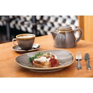 photo 8 soucoupe espresso olympia kiln grise 140mm (lot de 6)