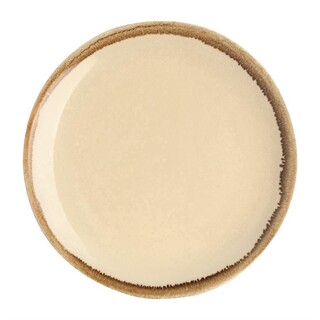 photo 1 assiette plate ronde couleur sable kiln olympia 230mm (lot de 6)