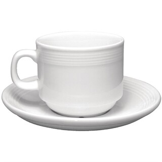 photo 5 soucoupes pour tasses à thé empilables 200ml olympia linear (lot de 12)