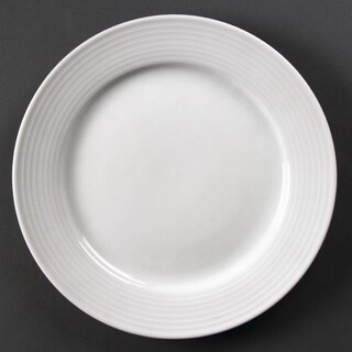 photo 1 assiettes à bord large olympia linear 250mm (lot de 12)