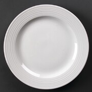 Photo 1 matériel référence U092: Assiettes à bord large Olympia Linear 310mm (Lot de 6)