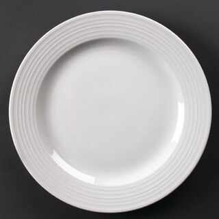 photo 1 assiettes à bord large olympia linear 310mm (lot de 6)