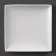 Photo 1 matériel référence U153: Assiettes carrées blanches Olympia Whiteware 140mm (lot de 12)